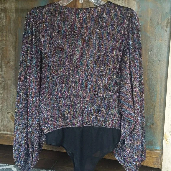 Jealous Tomato Metallic Rainbow Simmer Bodysuit - Women's Medium - Picture 5 of 6